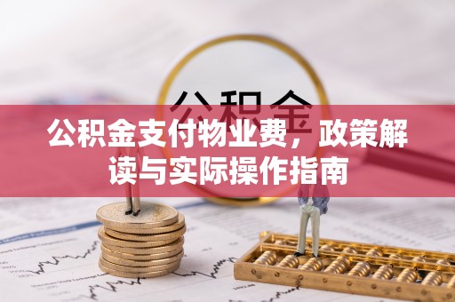 郸城公积金支付物业费，政策解读与实际操作指南
