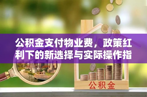 郸城公积金支付物业费，政策红利下的新选择与实际操作指南