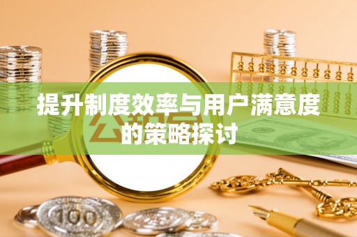 郸城提升制度效率与用户满意度的策略探讨